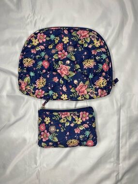 Conair Floral Navy Cosmetic Pouch Set - Navy Floral